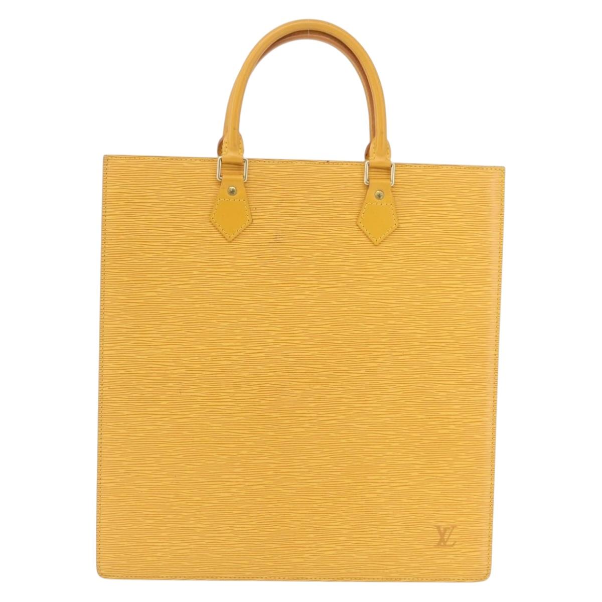 LOUIS VUITTON Epi Sac Plat Hand Bag Yellow M52079 LV Auth BA16672