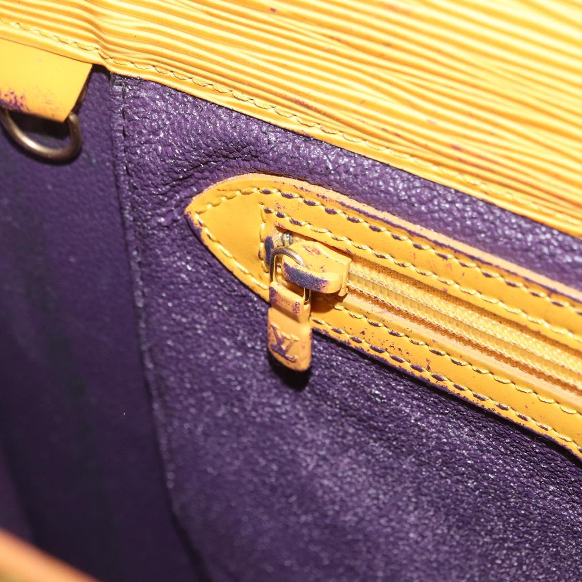 LOUIS VUITTON Epi Sac Plat Hand Bag Yellow M52079 LV Auth BA16672