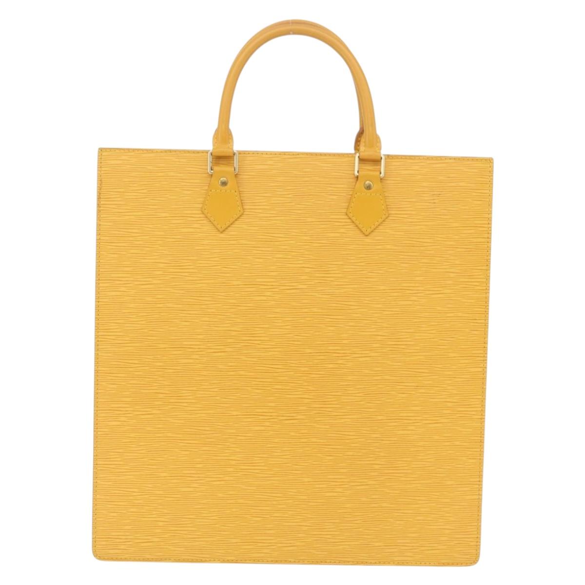 LOUIS VUITTON Epi Sac Plat Hand Bag Yellow M52079 LV Auth BA16672