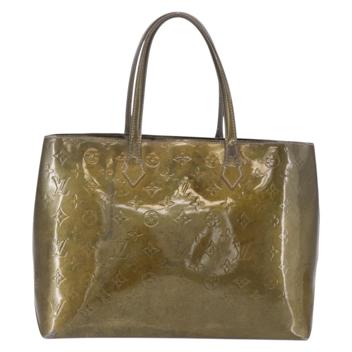 LOUIS VUITTON Monogram Vernis Wilshire PM Bag Gris Art Deco M91627 Auth BA16677
