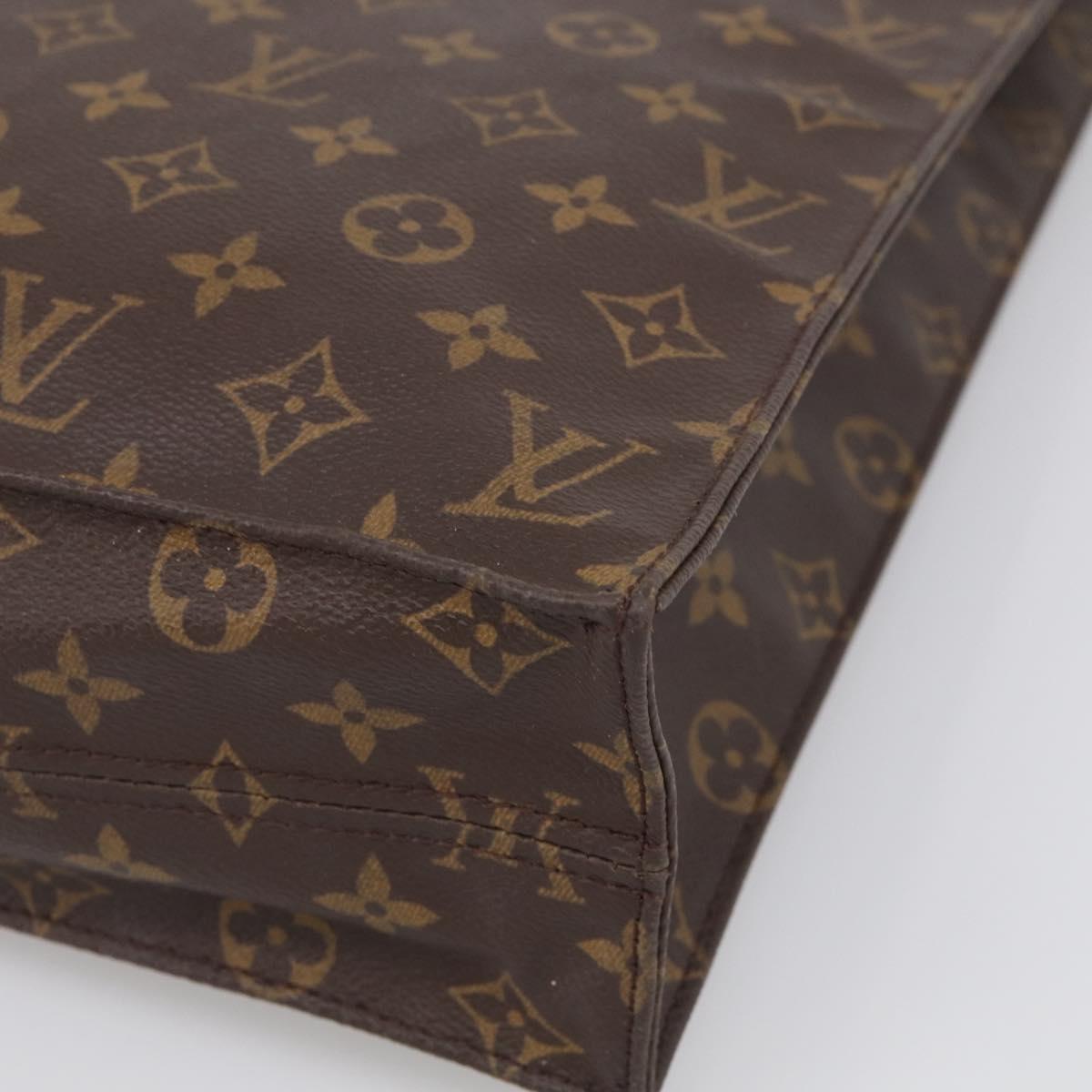 LOUIS VUITTON Monogram Sac Plat Hand Bag M51140 LV Auth BA16689