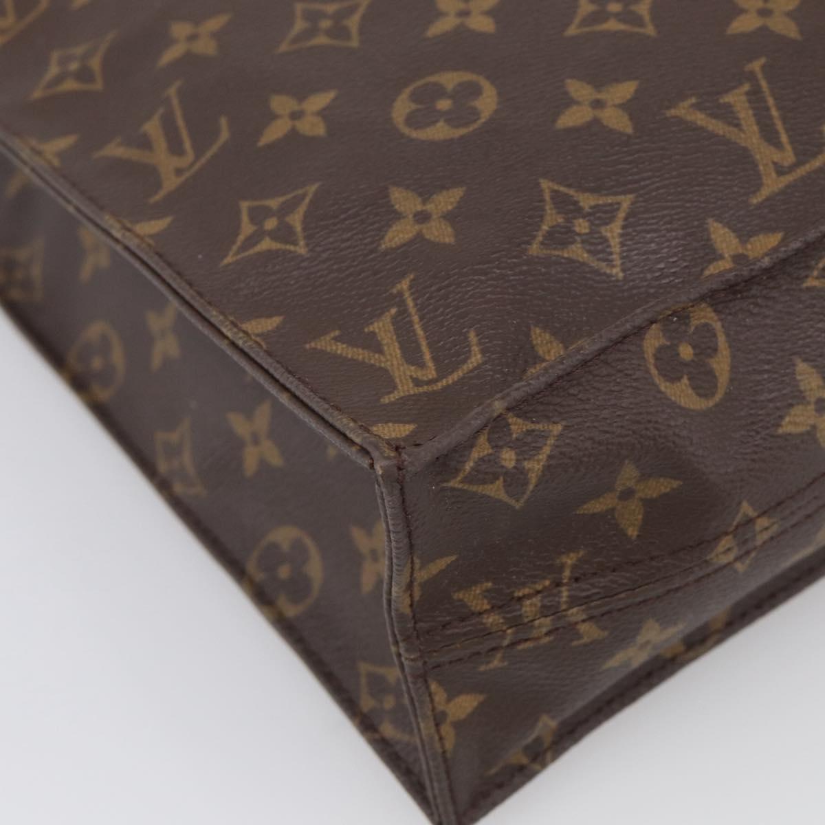 LOUIS VUITTON Monogram Sac Plat Hand Bag M51140 LV Auth BA16689