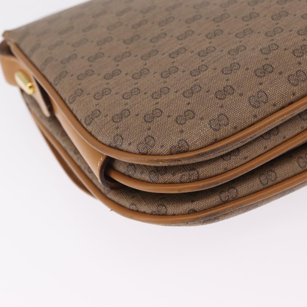 GUCCI Micro GG Supreme Shoulder Bag PVC Beige Gold 001 406 1780 Auth BA16691A