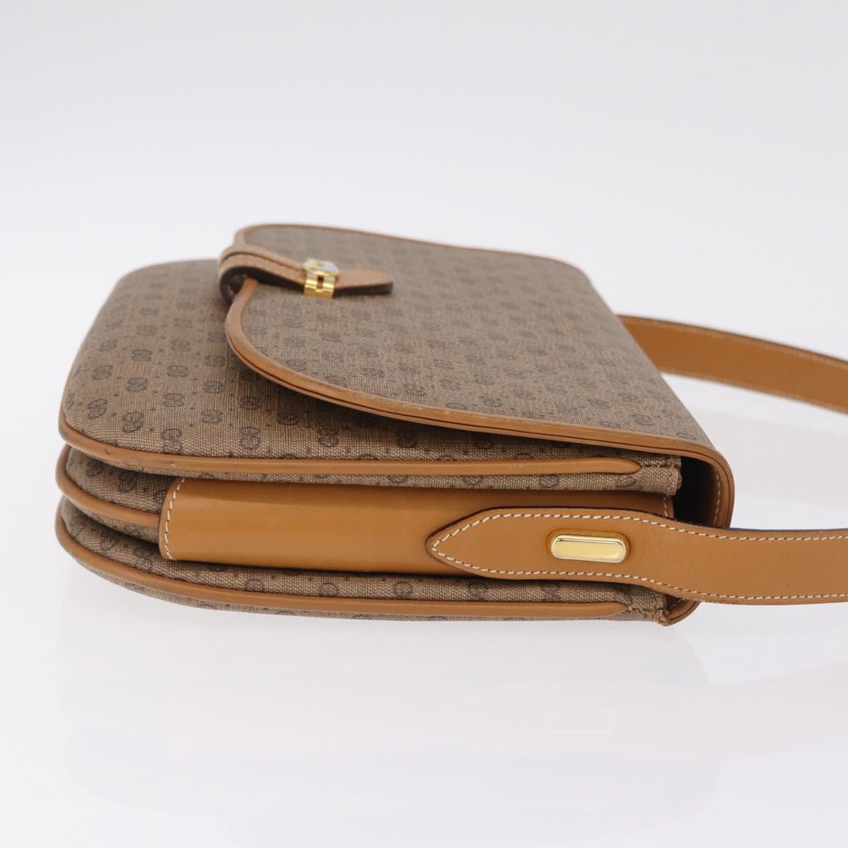 GUCCI Micro GG Supreme Shoulder Bag PVC Beige Gold 001 406 1780 Auth BA16691A