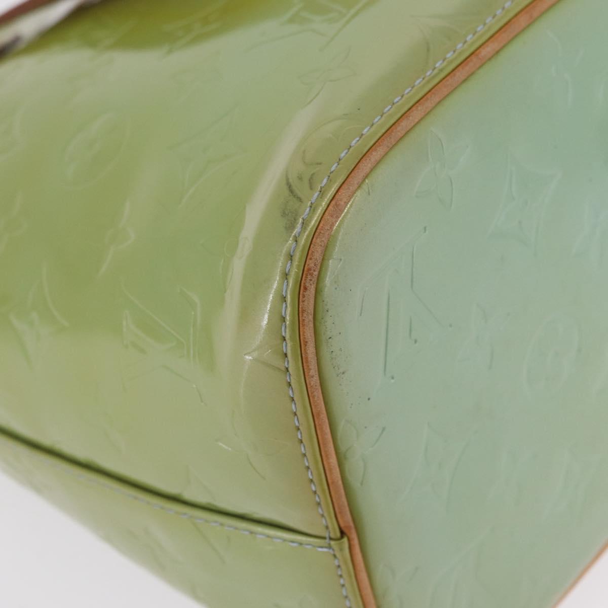 LOUIS VUITTON Monogram Vernis Houston Hand Bag Baby Blue M91005 LV Auth BA16696