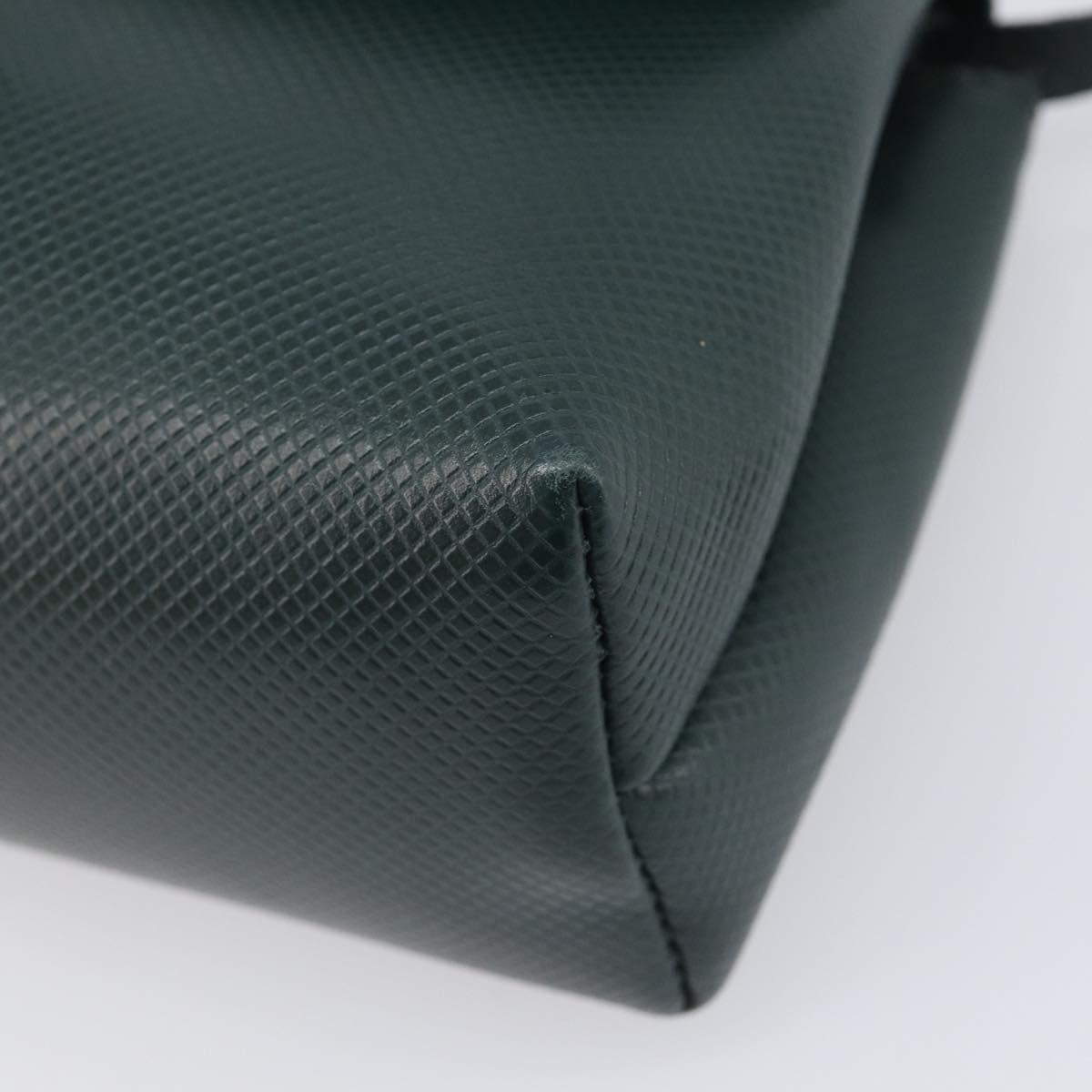 Bottega Veneta Marco Polo Shoulder Bag Leather Green Gold Auth BA16706