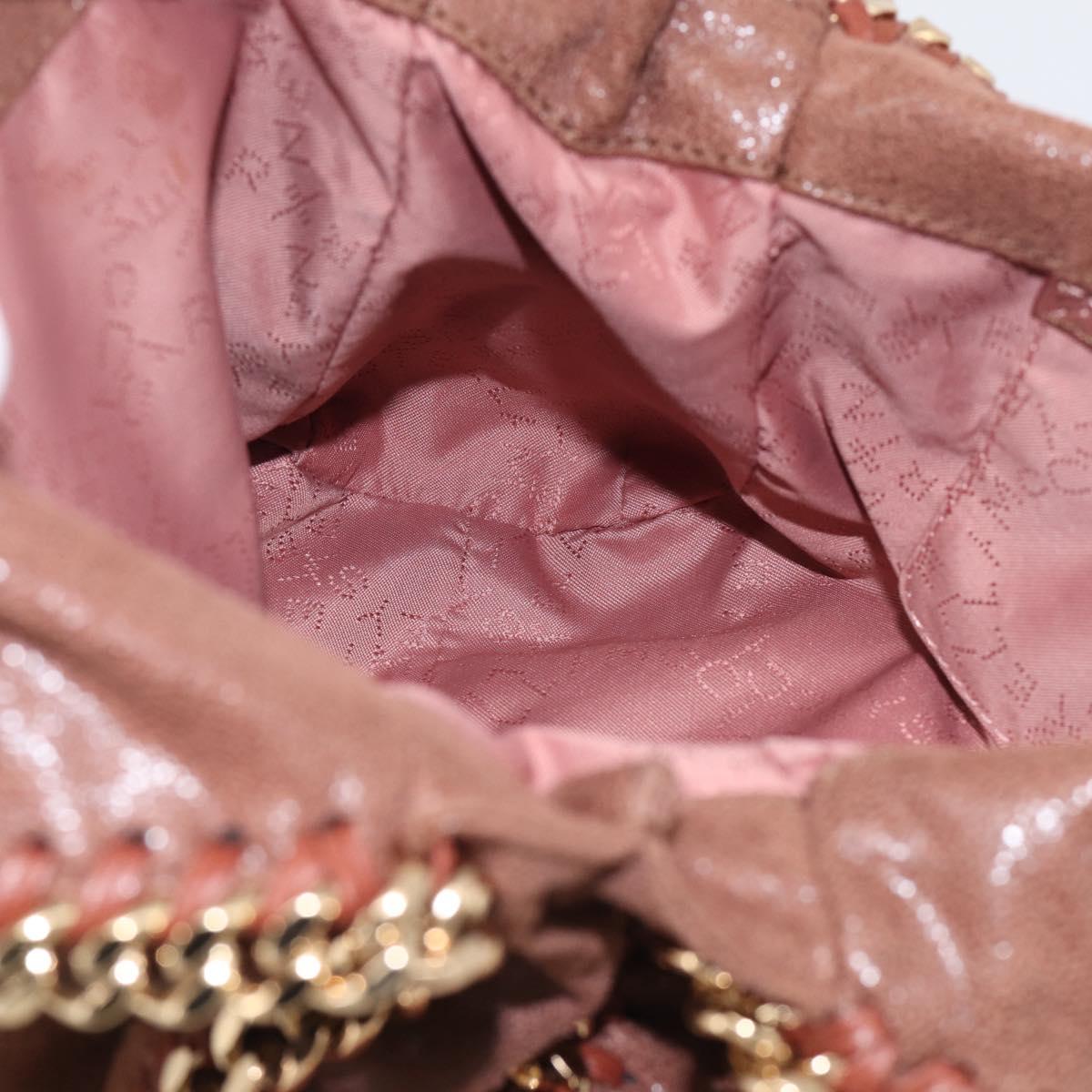 Stella McCartney Falabella Chain Bag Polyester Brown Gold 371223 Auth BA16710A