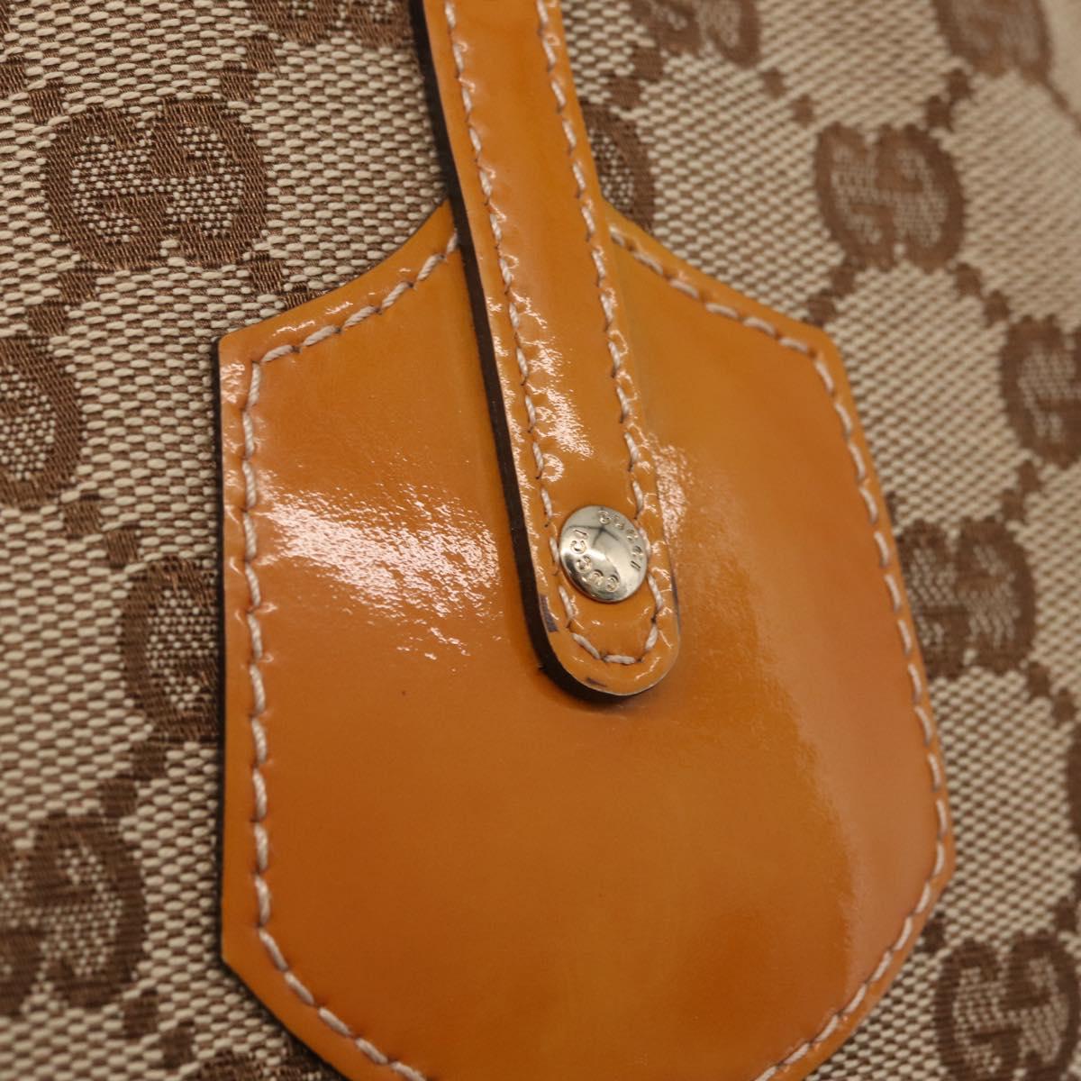 GUCCI GG Canvas Tote Bag Beige Gold 211976 Auth BA16715A