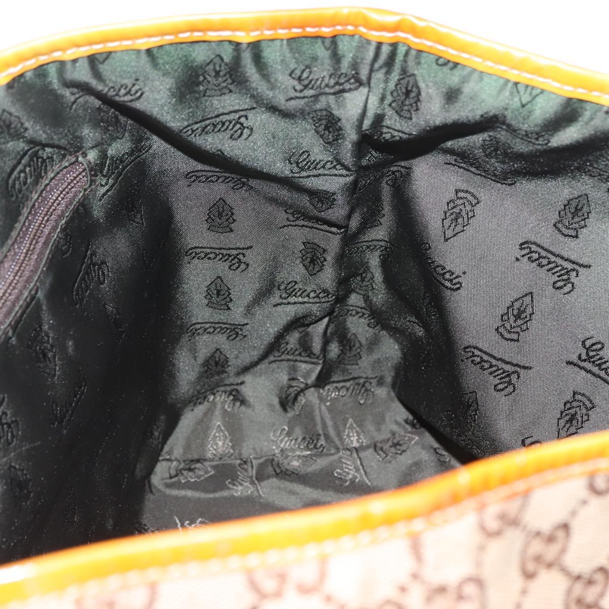 GUCCI GG Canvas Tote Bag Beige Gold 211976 Auth BA16715A