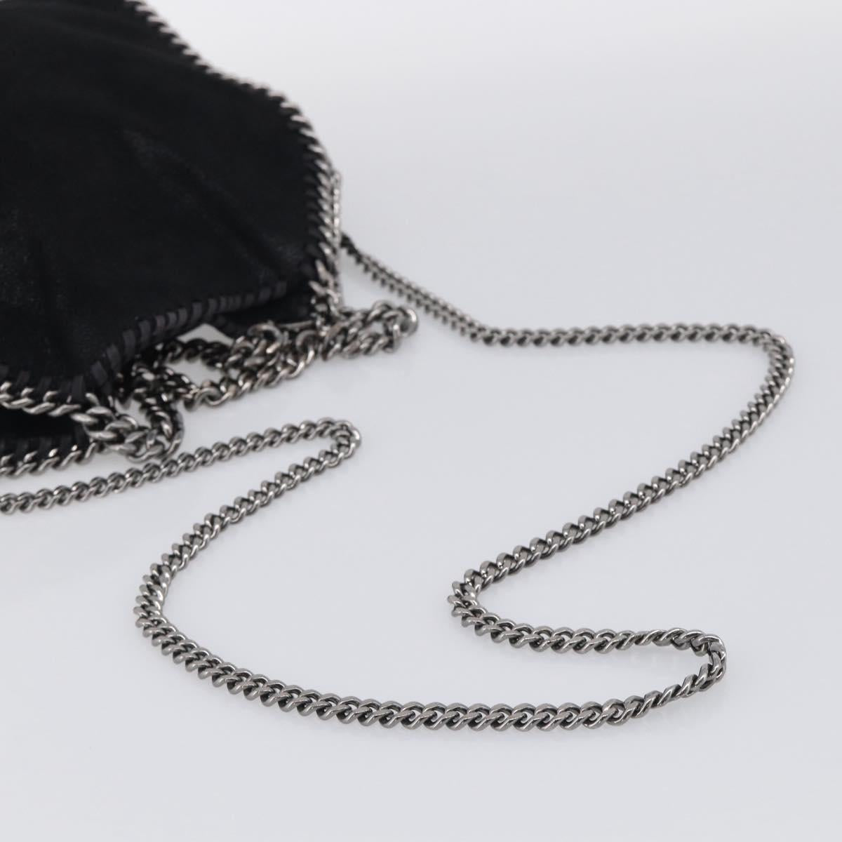 Stella McCartney Falabella Bag Polyester Black Silver 371223 Auth BA16726A