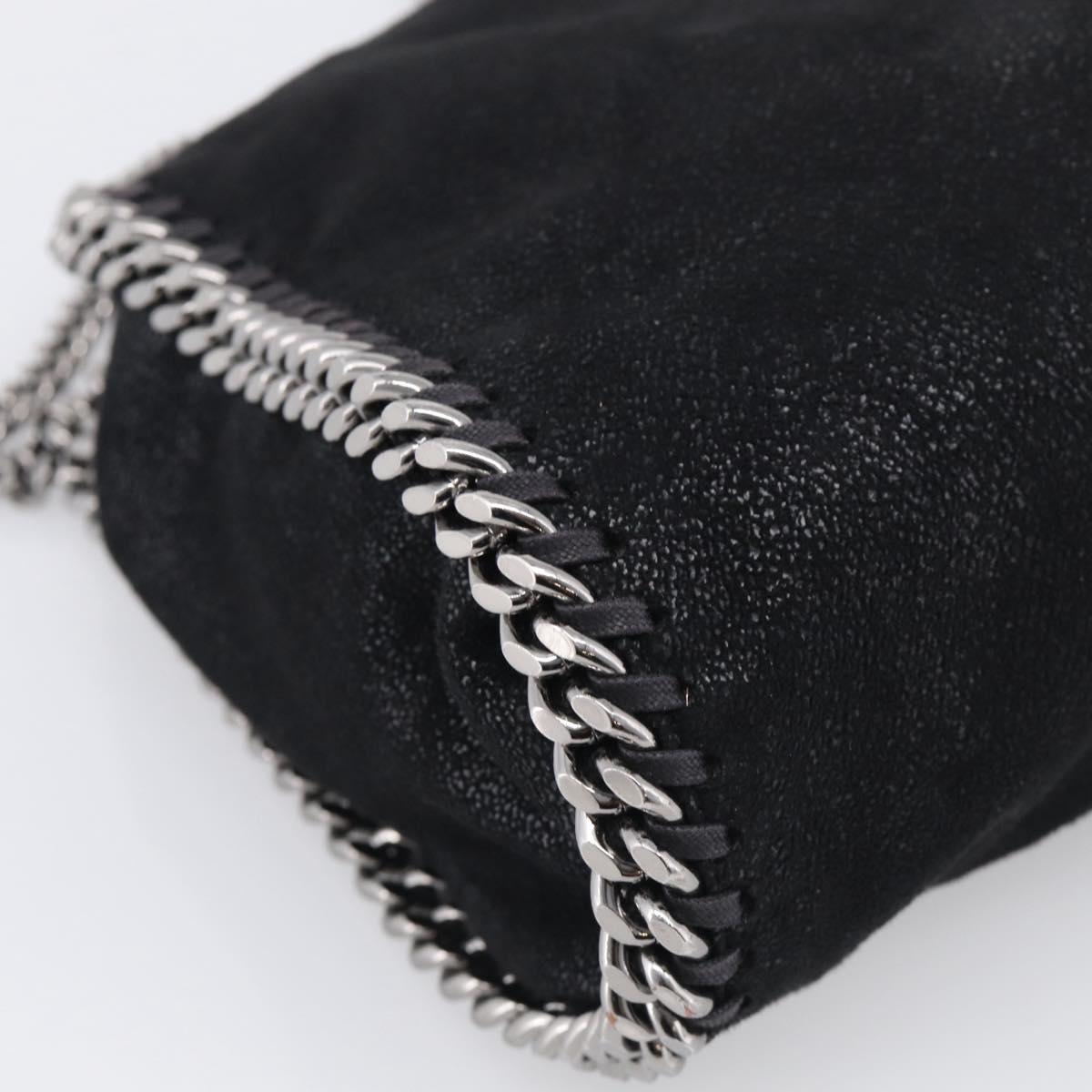 Stella McCartney Falabella Bag Polyester Black Silver 371223 Auth BA16726A