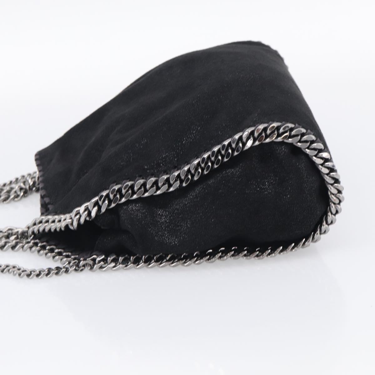 Stella McCartney Falabella Bag Polyester Black Silver 371223 Auth BA16726A