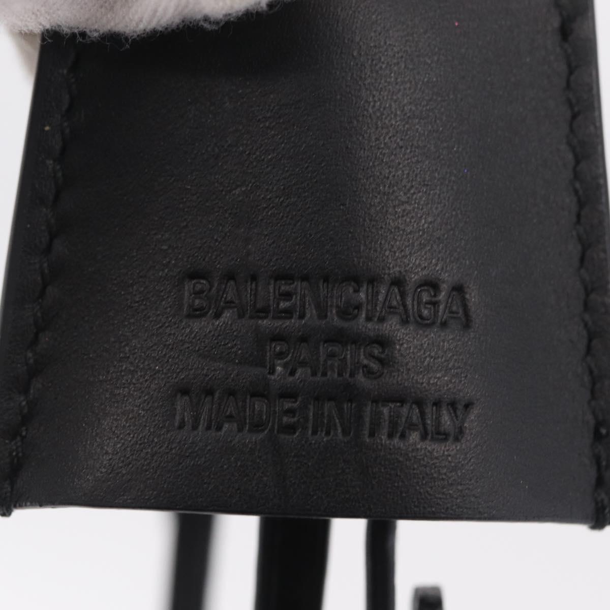 Balenciaga Rodeo Charm Cloche Cre Bag Charm Smooth Calf Skin Black Gold Auth BA16729V