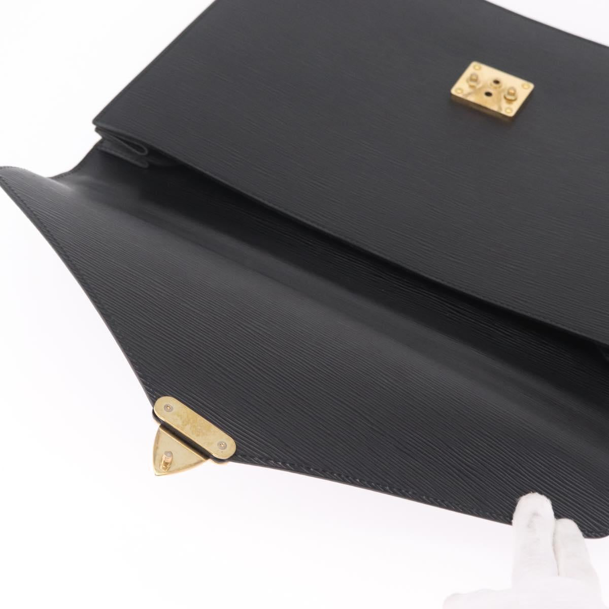 LOUIS VUITTON Epi Serviette Conseiller Business Bag Black M54422 LV Auth BA16739