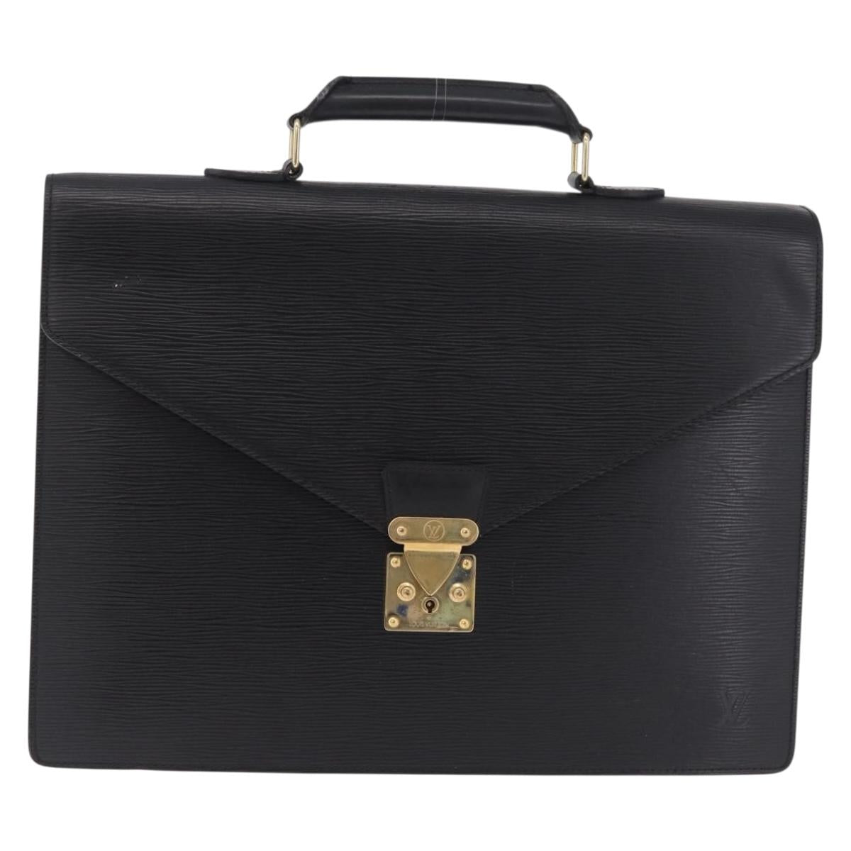 LOUIS VUITTON Epi Serviette Conseiller Business Bag Black M54422 LV Auth BA16739