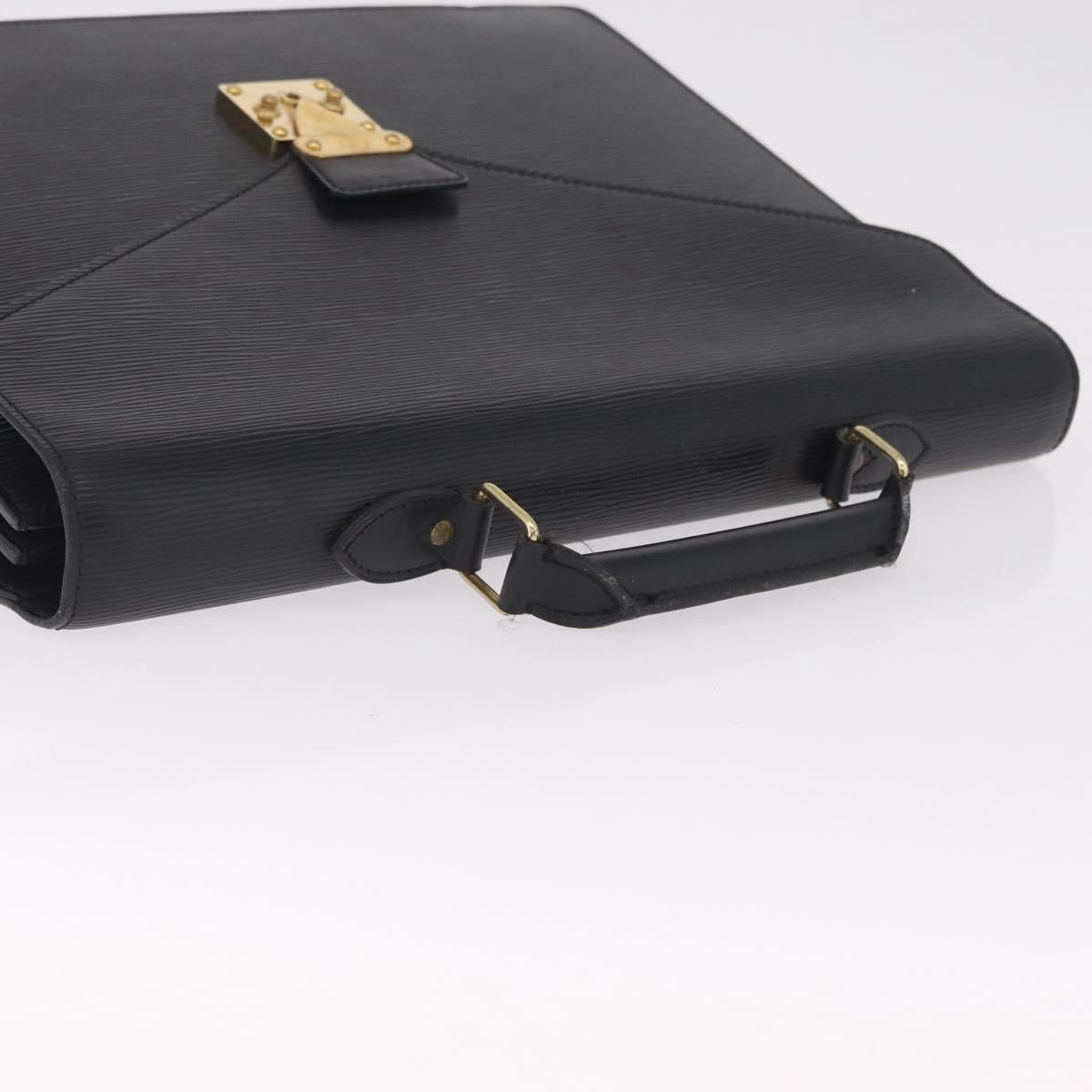 LOUIS VUITTON Epi Serviette Conseiller Business Bag Black M54422 LV Auth BA16739