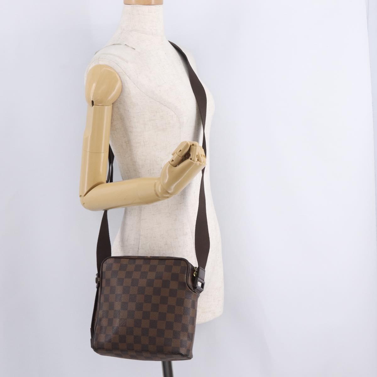 LOUIS VUITTON Damier Ebene Olaf PM Shoulder Bag N41442 LV Auth BA16751