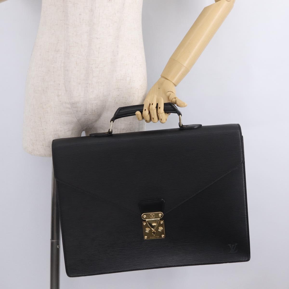 LOUIS VUITTON Epi Serviette Conseiller Bag Black M54422 LV Auth BA16760A