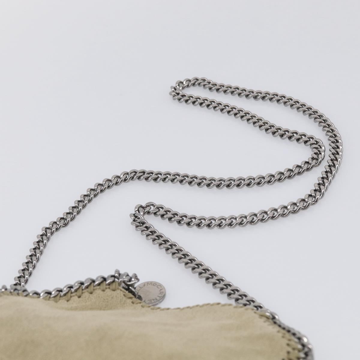 Stella McCartney Falabella Bag Polyester Beige Silver 391698 Auth BA16766A