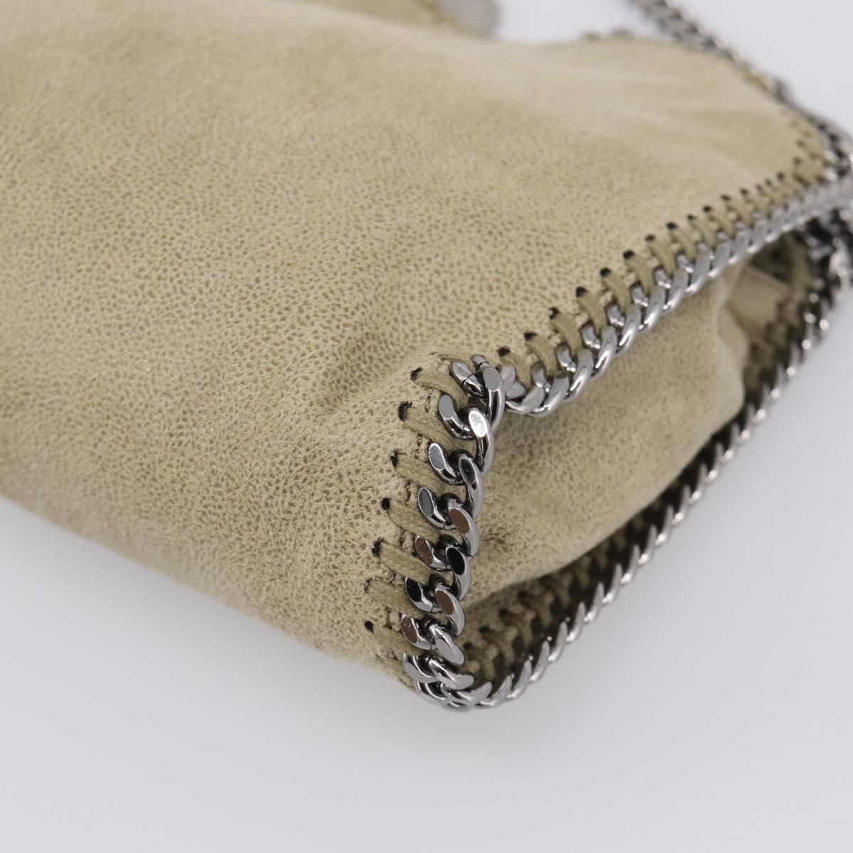 Stella McCartney Falabella Bag Polyester Beige Silver 391698 Auth BA16766A
