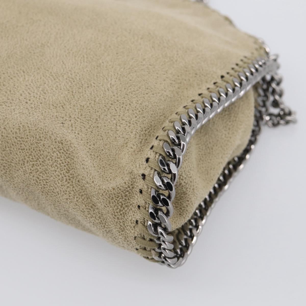 Stella McCartney Falabella Bag Polyester Beige Silver 391698 Auth BA16766A