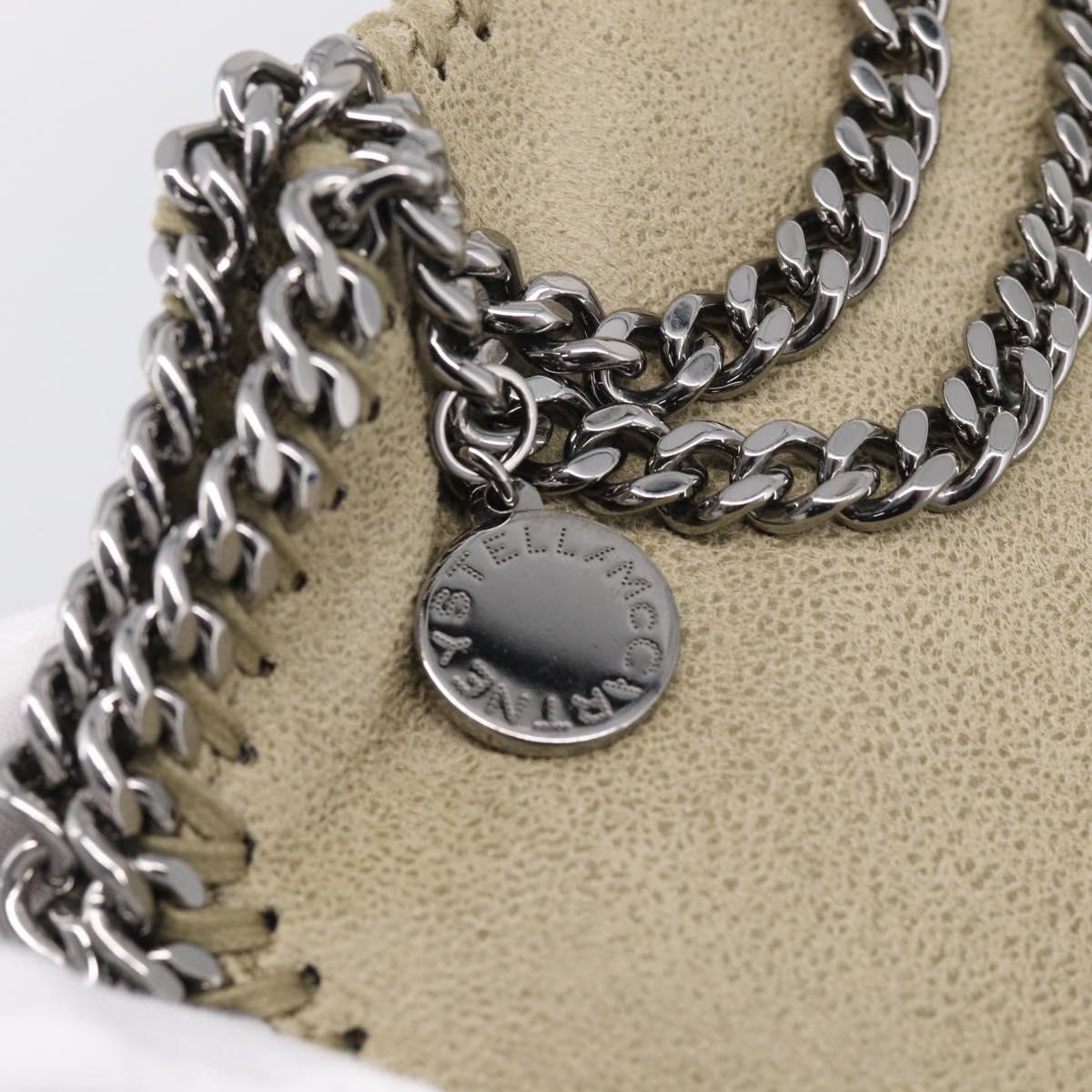 Stella McCartney Falabella Bag Polyester Beige Silver 391698 Auth BA16766A