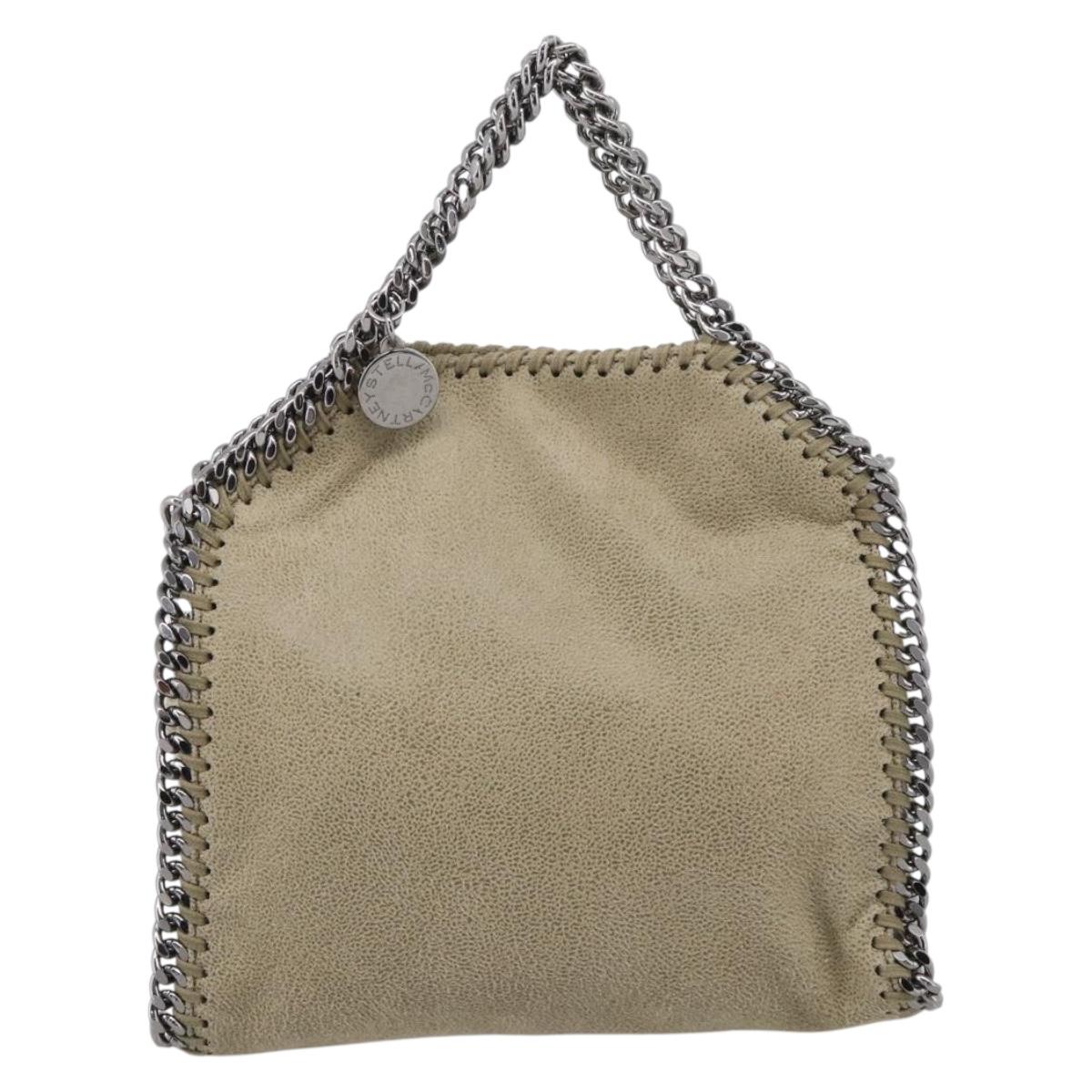 Stella McCartney Falabella Bag Polyester Beige Silver 391698 Auth BA16766A