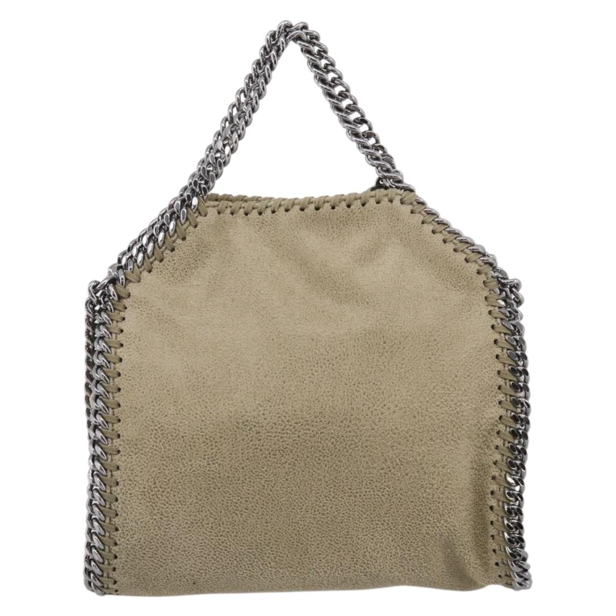 Stella McCartney Falabella Bag Polyester Beige Silver 391698 Auth BA16766A