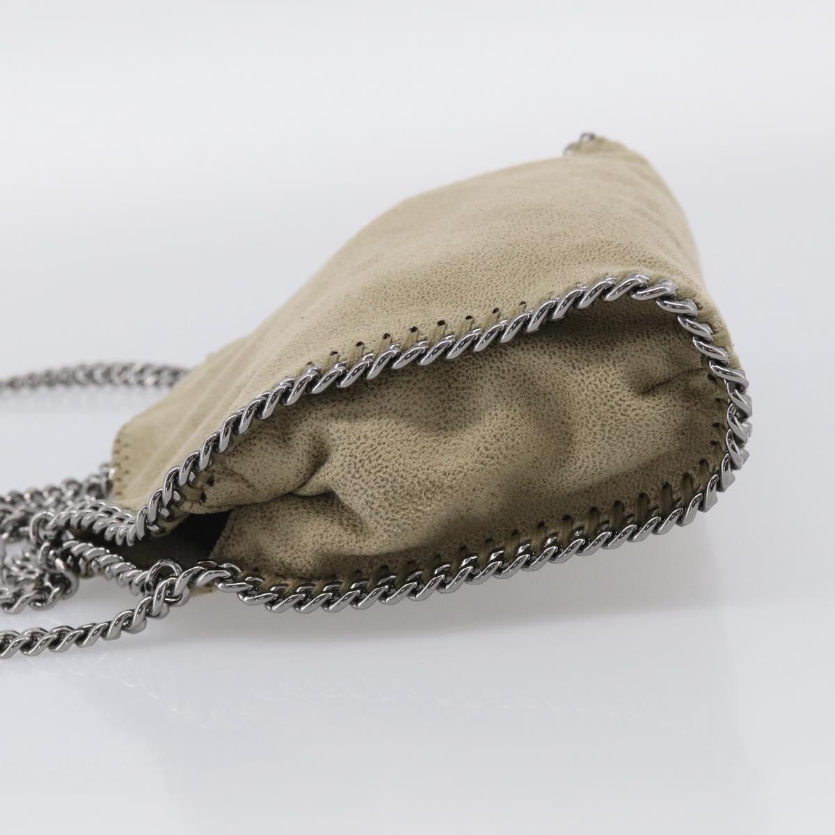 Stella McCartney Falabella Bag Polyester Beige Silver 391698 Auth BA16766A