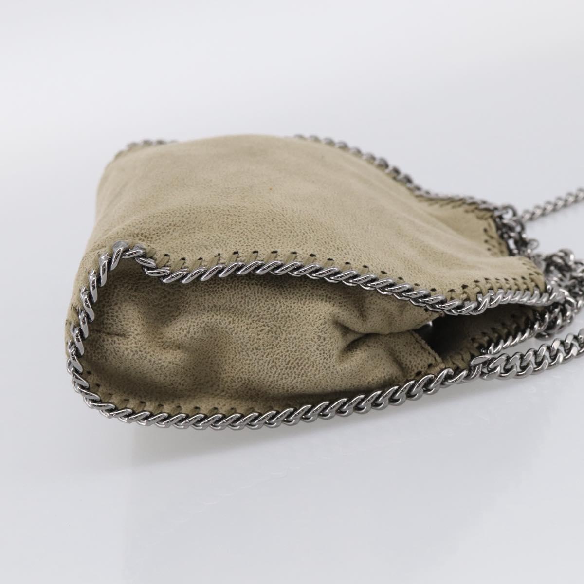 Stella McCartney Falabella Bag Polyester Beige Silver 391698 Auth BA16766A