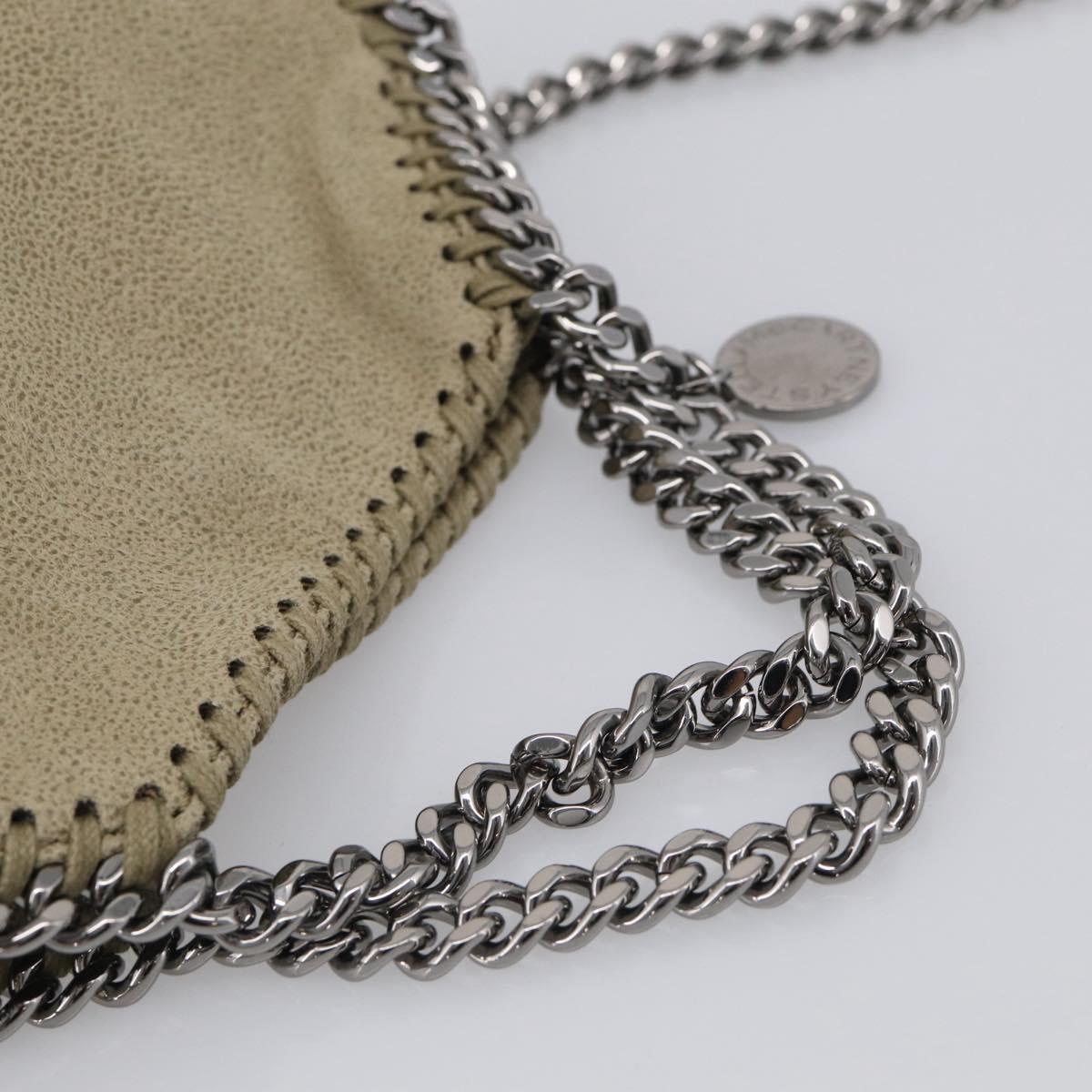 Stella McCartney Falabella Bag Polyester Beige Silver 391698 Auth BA16766A