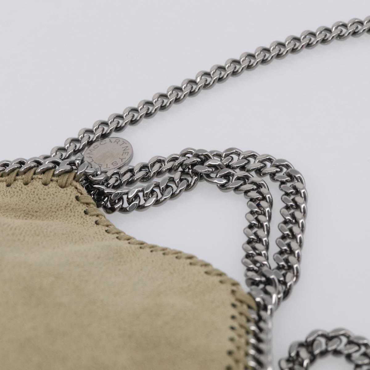 Stella McCartney Falabella Bag Polyester Beige Silver 391698 Auth BA16766A