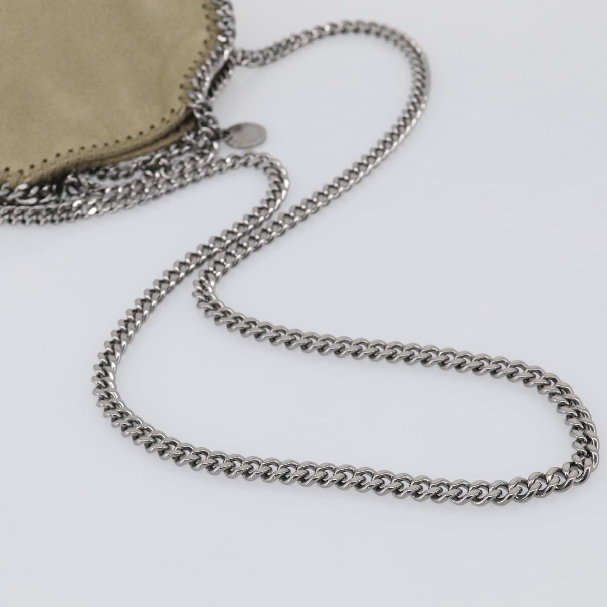 Stella McCartney Falabella Bag Polyester Beige Silver 391698 Auth BA16766A