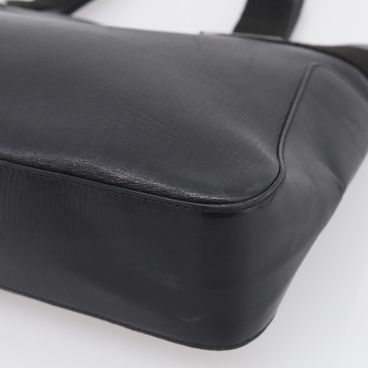 GUCCI Hand Bag Leather Black Silver 73983 Auth BA16769
