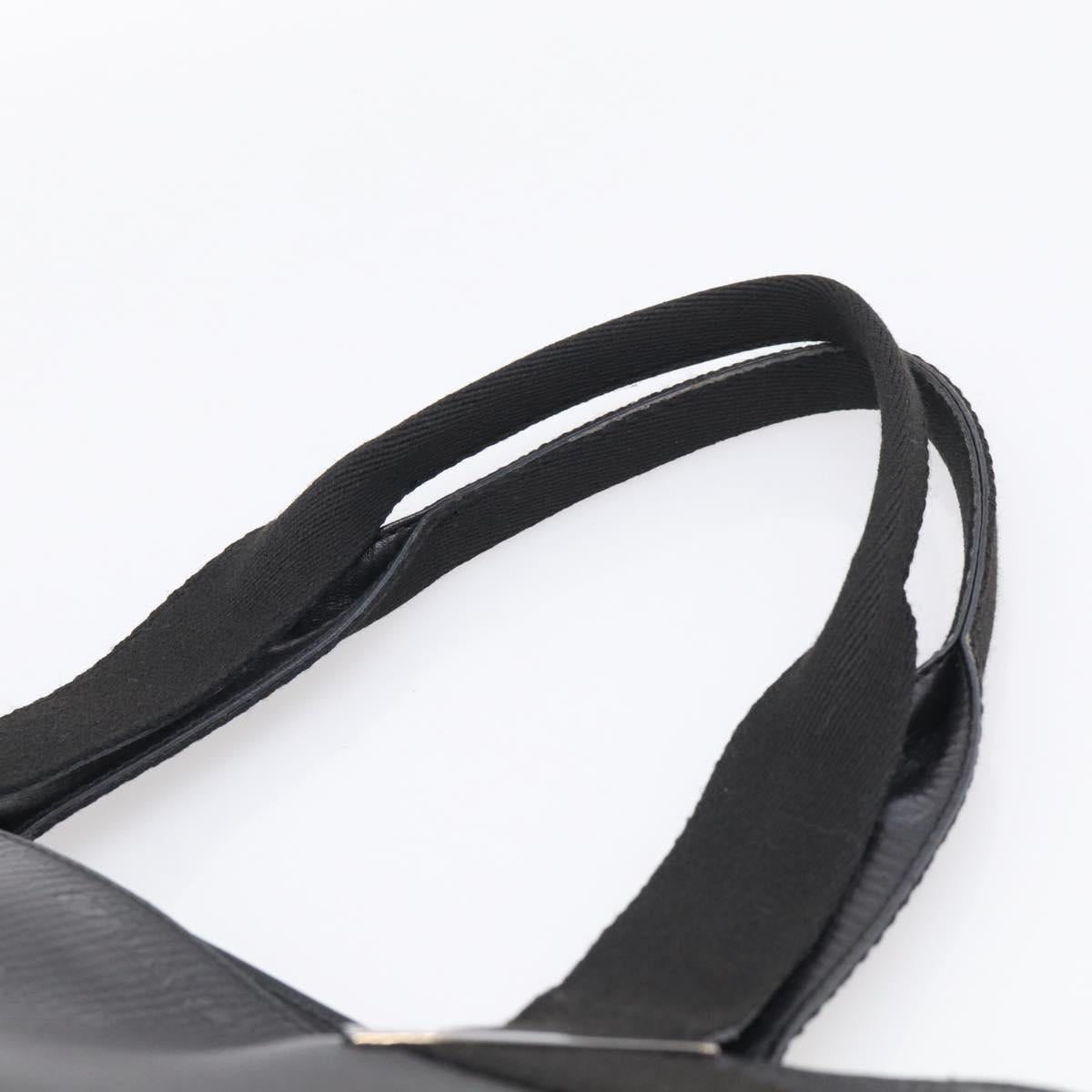 GUCCI Hand Bag Leather Black Silver 73983 Auth BA16769
