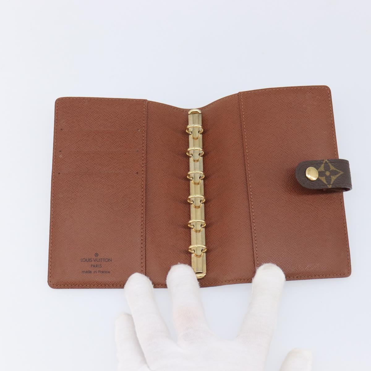 LOUIS VUITTON Monogram Agenda PM Day Planner Cover R20005 LV Auth BA16773