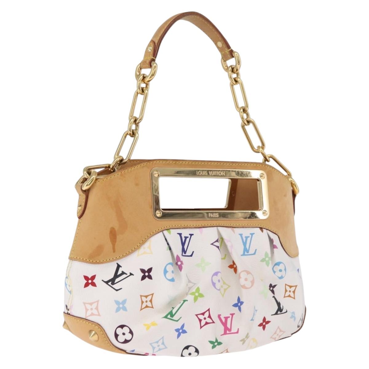 LOUIS VUITTON Monogram Multicolor Judy PM Bag White M40257 LV Auth BA16774A