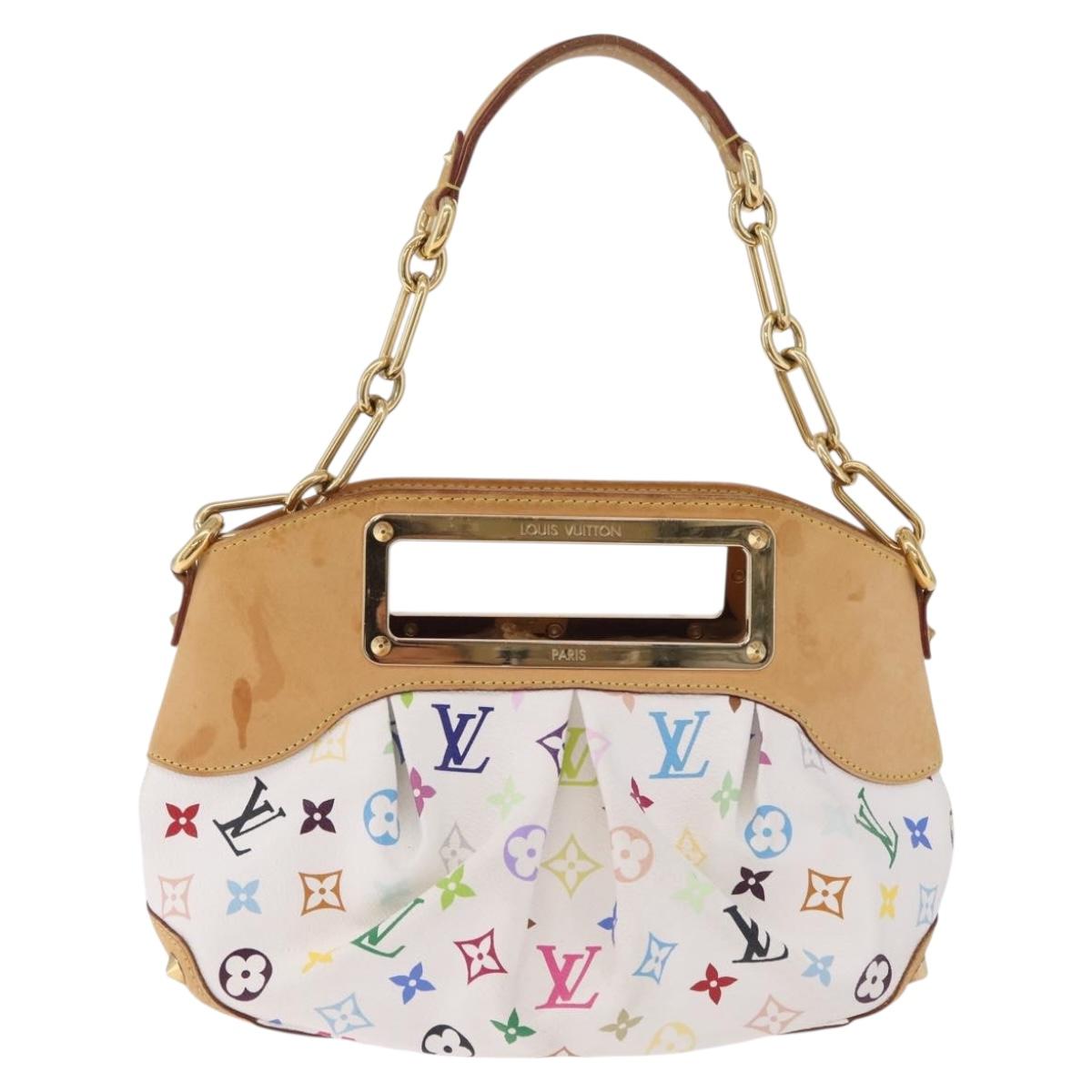 LOUIS VUITTON Monogram Multicolor Judy PM Bag White M40257 LV Auth BA16774A