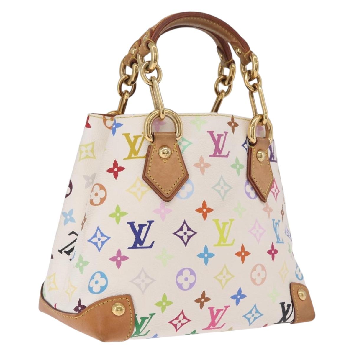 LOUIS VUITTON Monogram Multicolor Audra Hand Bag White M40047 LV Auth BA16775A