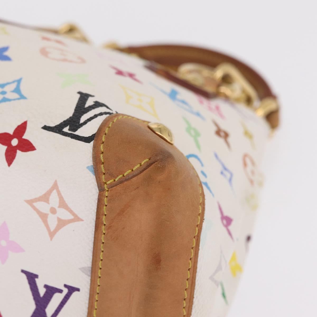 LOUIS VUITTON Monogram Multicolor Audra Hand Bag White M40047 LV Auth BA16775A