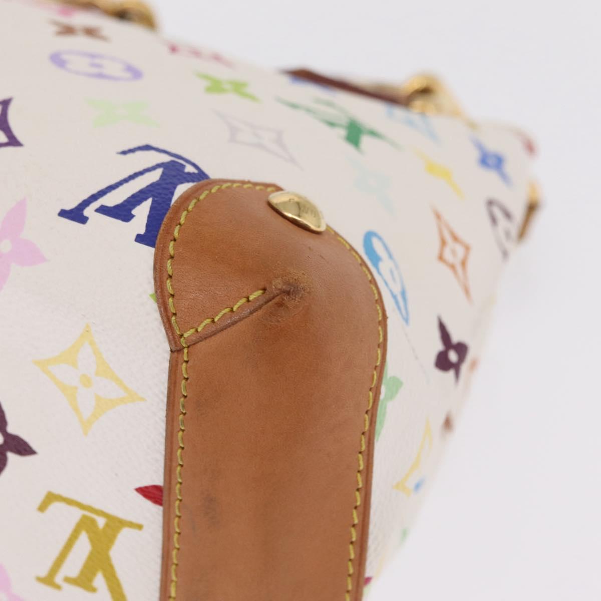 LOUIS VUITTON Monogram Multicolor Audra Hand Bag White M40047 LV Auth BA16775A