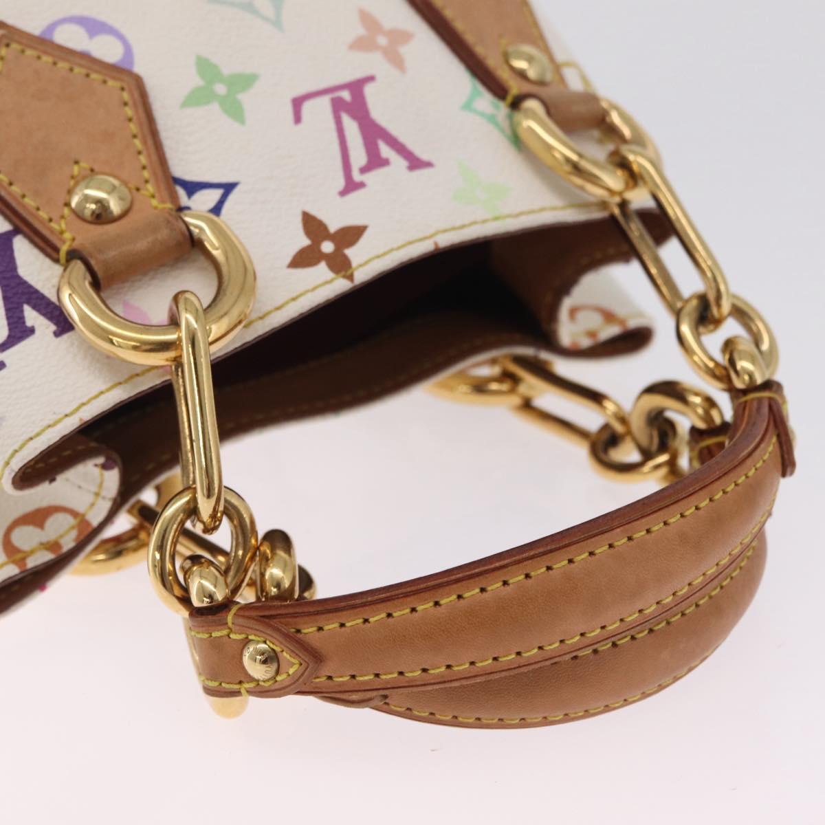 LOUIS VUITTON Monogram Multicolor Audra Hand Bag White M40047 LV Auth BA16775A
