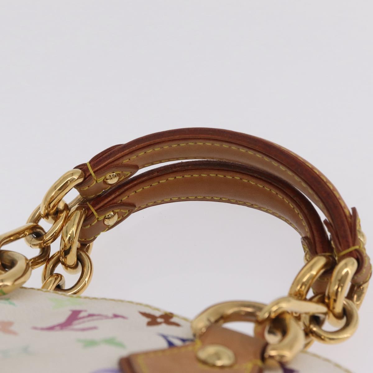 LOUIS VUITTON Monogram Multicolor Audra Hand Bag White M40047 LV Auth BA16775A
