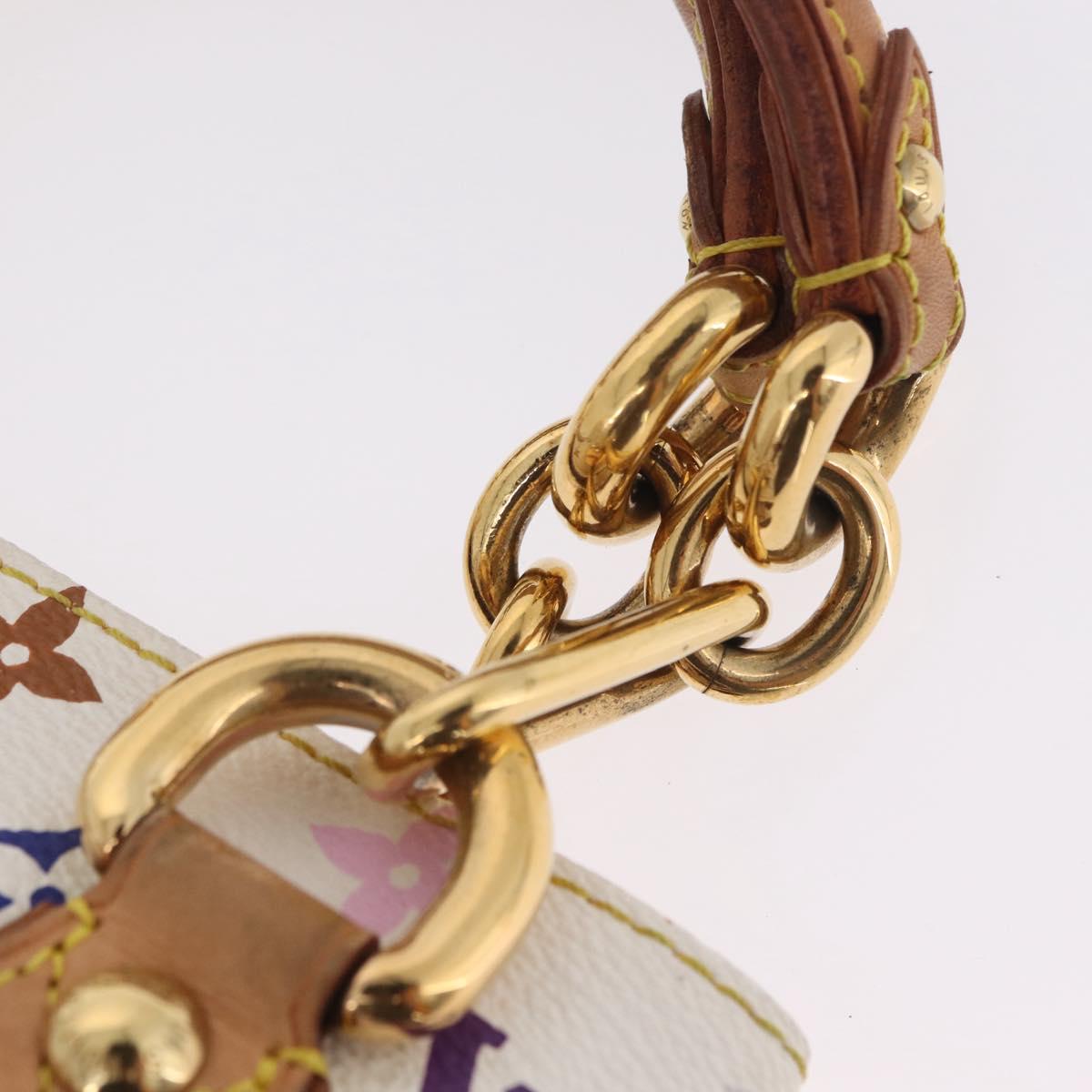 LOUIS VUITTON Monogram Multicolor Audra Hand Bag White M40047 LV Auth BA16775A