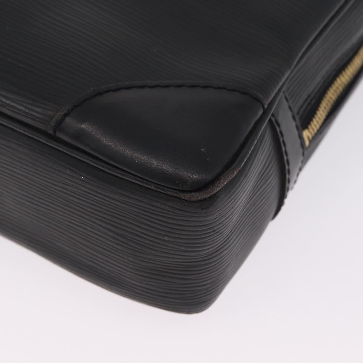 LOUIS VUITTON Epi Porte Documents Voyage Business Bag Black M54472 Auth BA16779