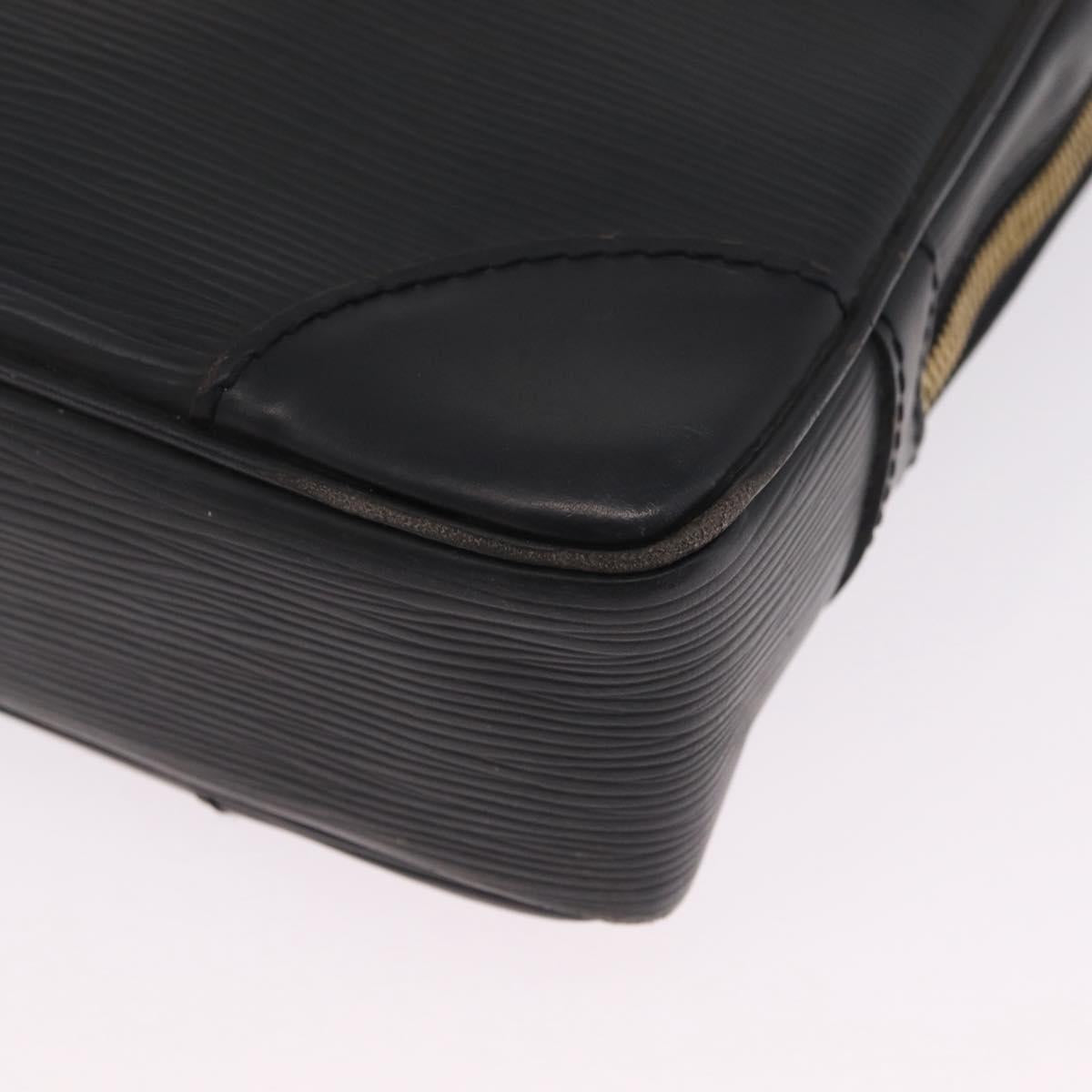LOUIS VUITTON Epi Porte Documents Voyage Business Bag Black M54472 Auth BA16779