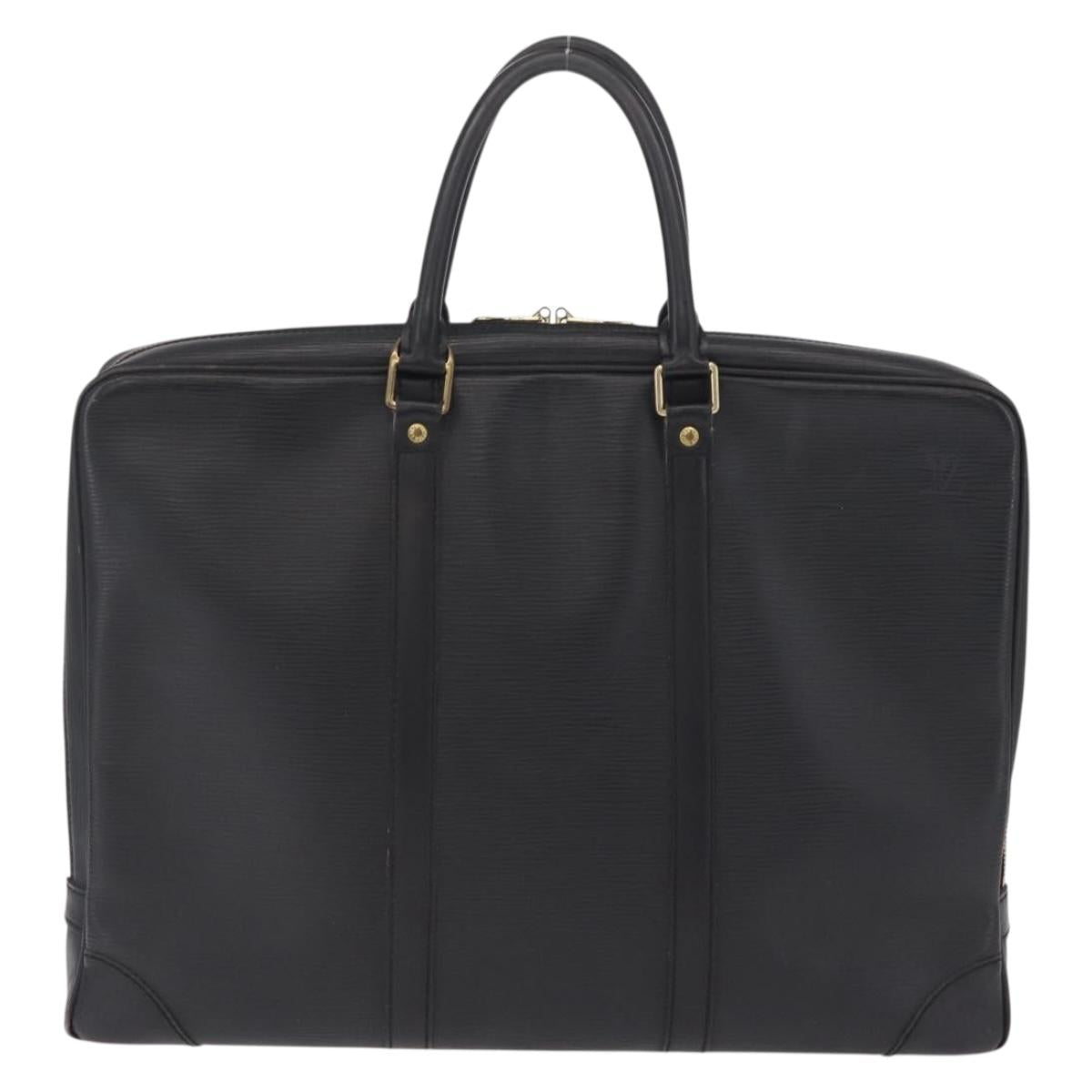LOUIS VUITTON Epi Porte Documents Voyage Business Bag Black M54472 Auth BA16779