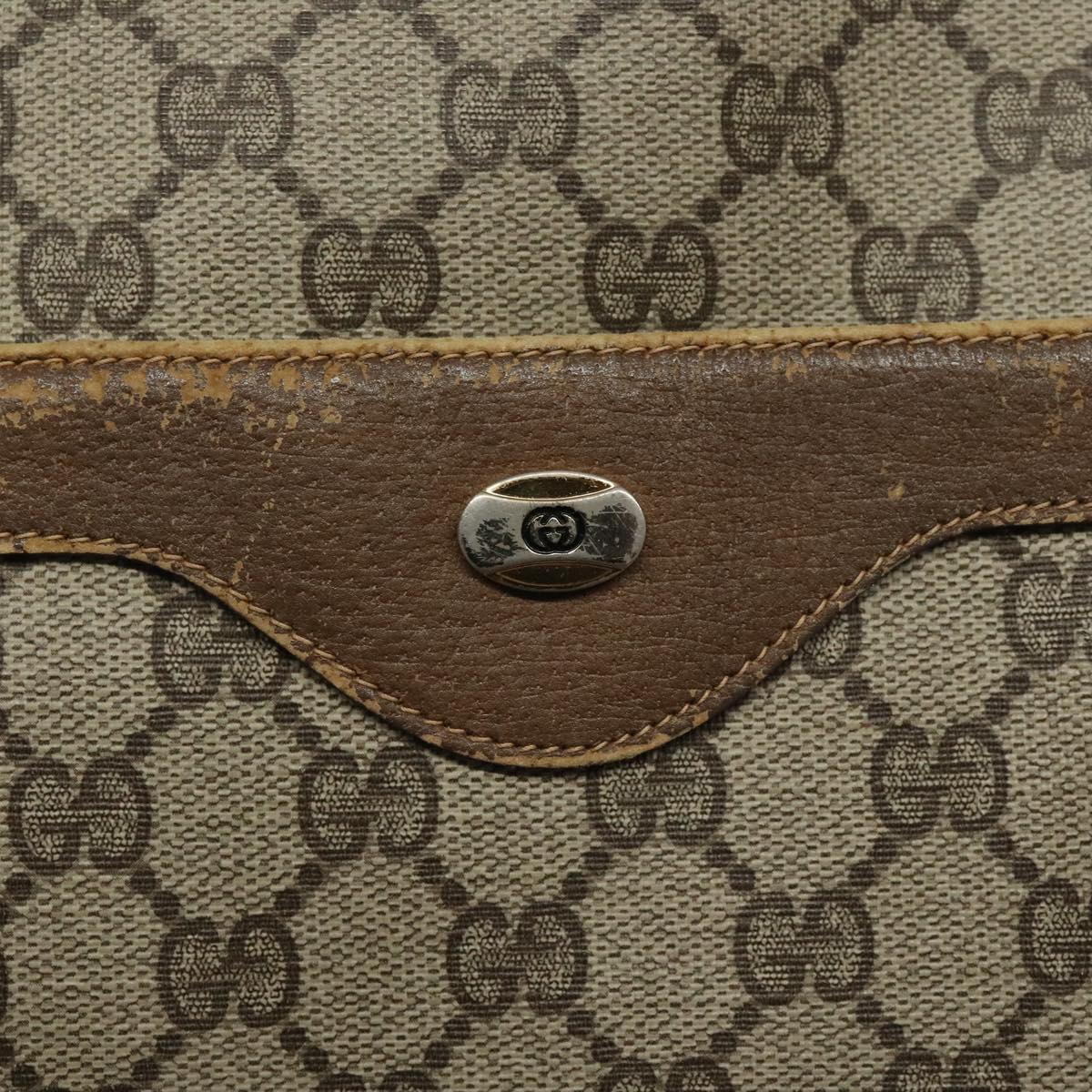 GUCCI GG Supreme Web Sherry Line Tote Bag PVC Beige Gold 39 02 003 Auth BA1678