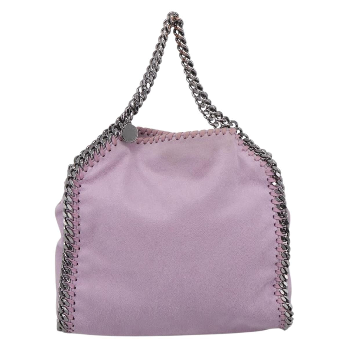 Stella McCartney Falabella Chain Hand Bag Polyester 2way Purple Auth BA16786A