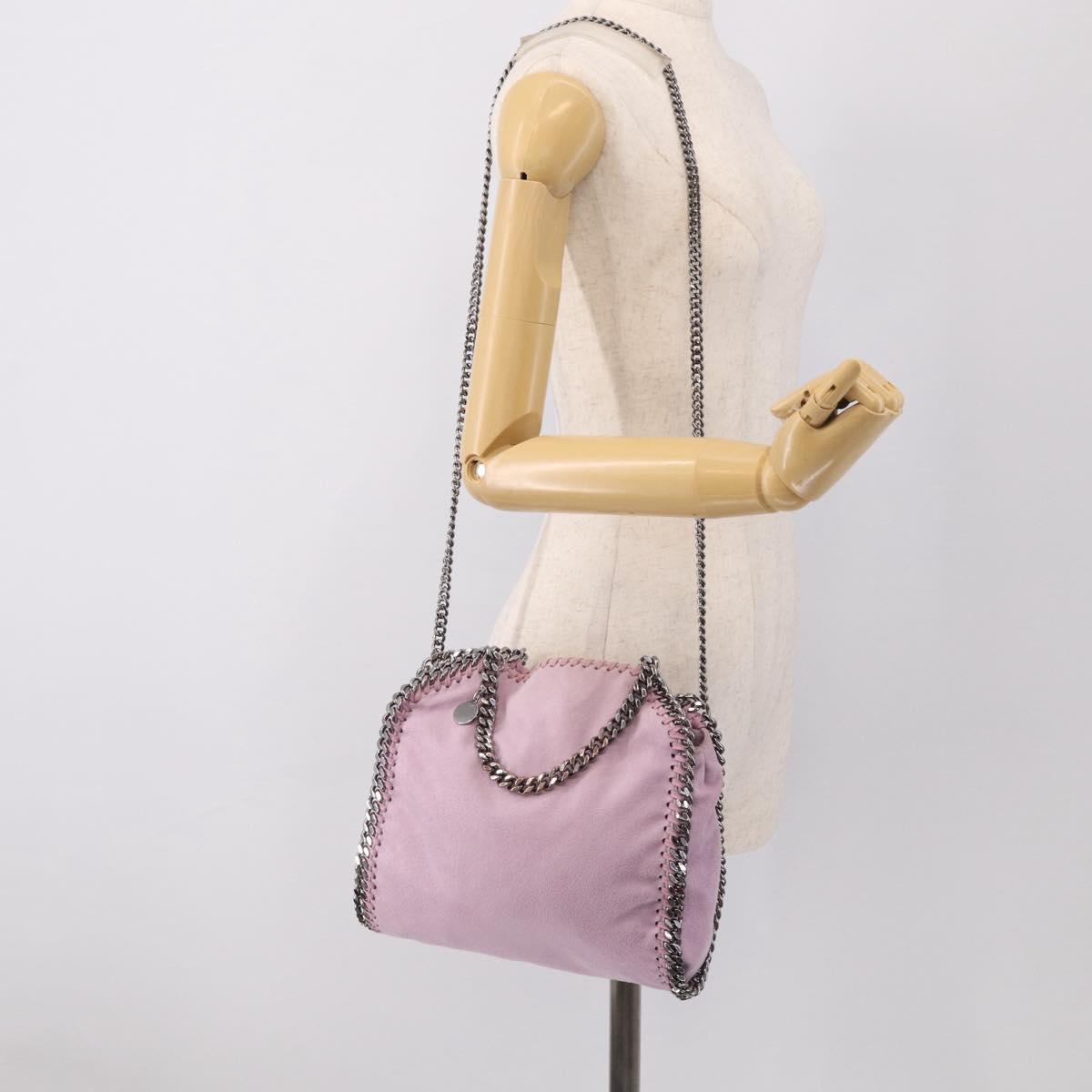 Stella McCartney Falabella Chain Hand Bag Polyester 2way Purple Auth BA16786A